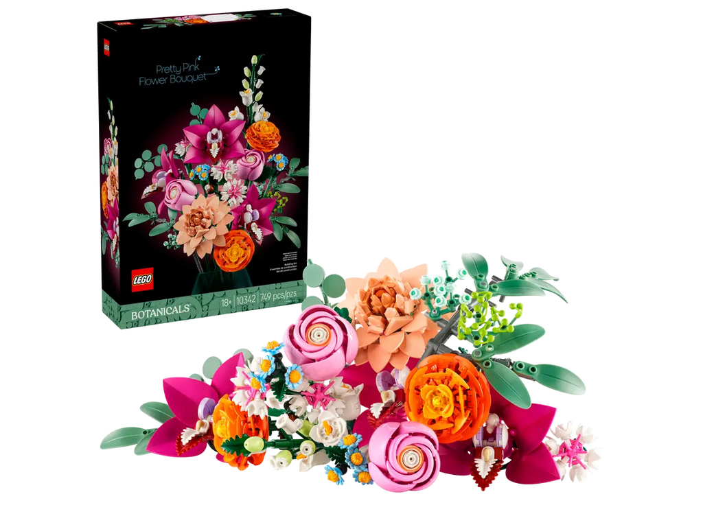 LEGO Botanicals Pretty Pink Flower Bouquet Set (10372)