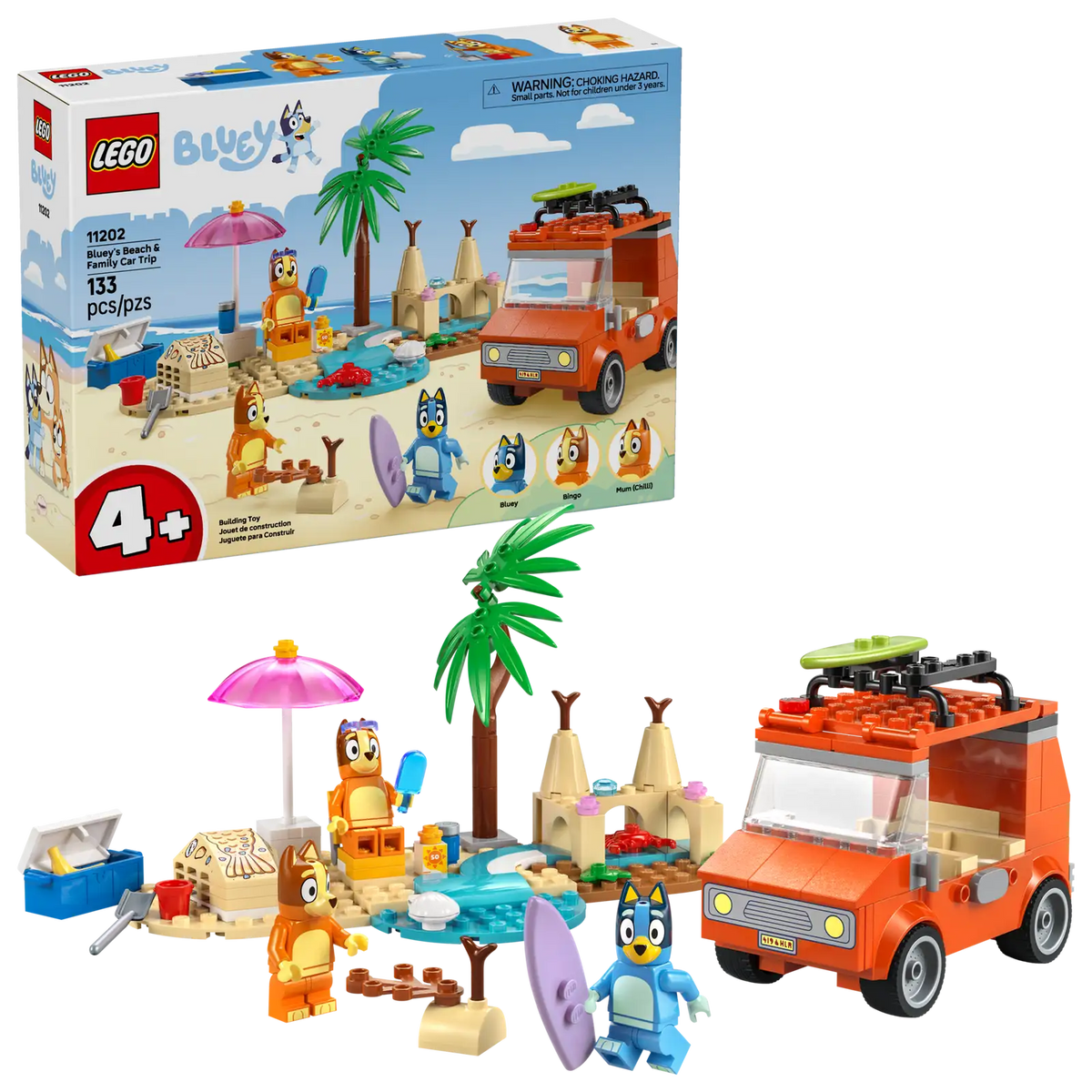LEGO Bluey: Bluey's Beach & Family Car Trip Set (11202)