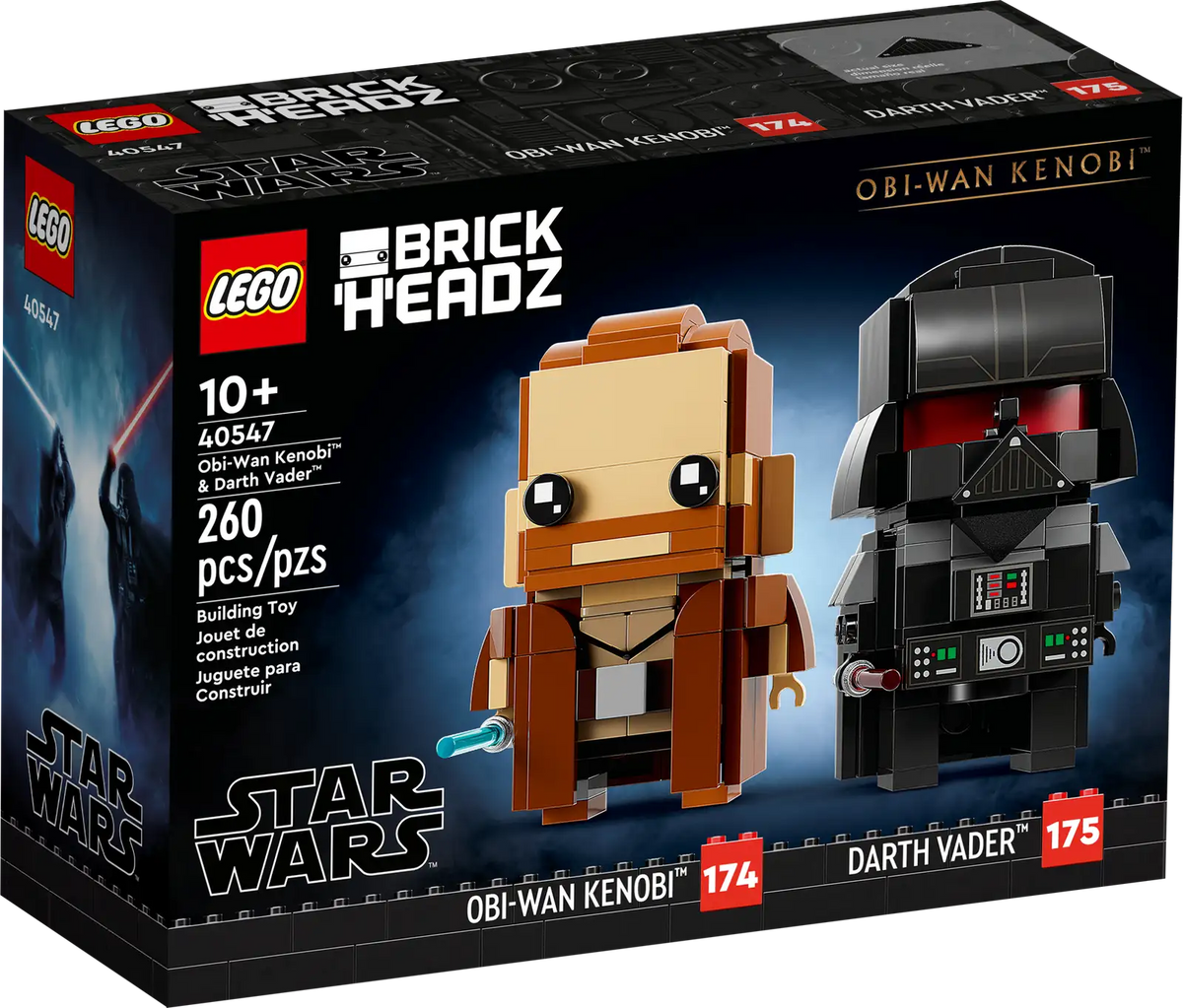 LEGO Star Wars Obi-Wan Kenobi™ & Darth Vader™ BrickHeadz Set (40547)