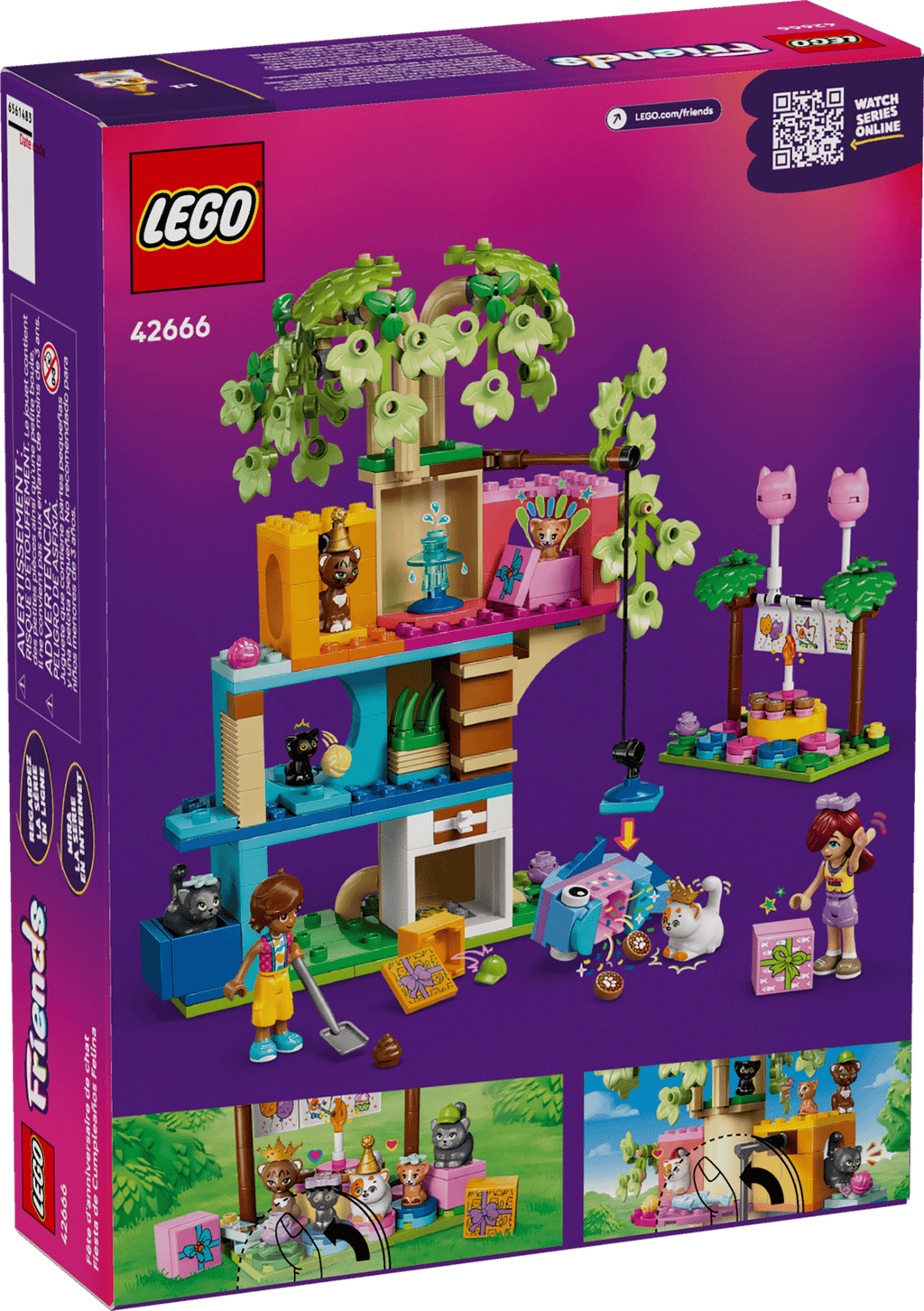 LEGO Friends Cat Birthday Party & Tree House Set (42666)