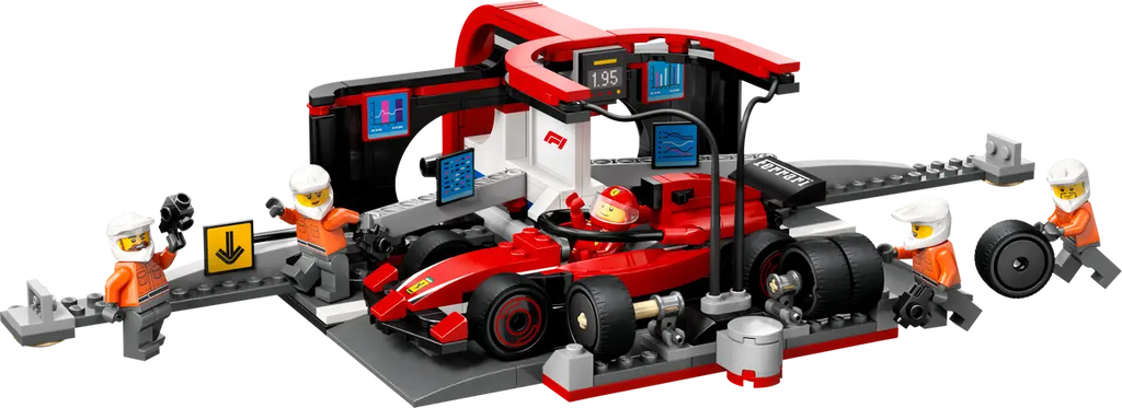 LEGO City F1 Pit Stop & Pit Crew with Ferrari Car Set (60443)