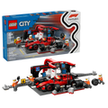 LEGO City F1 Pit Stop & Pit Crew with Ferrari Car Set (60443)