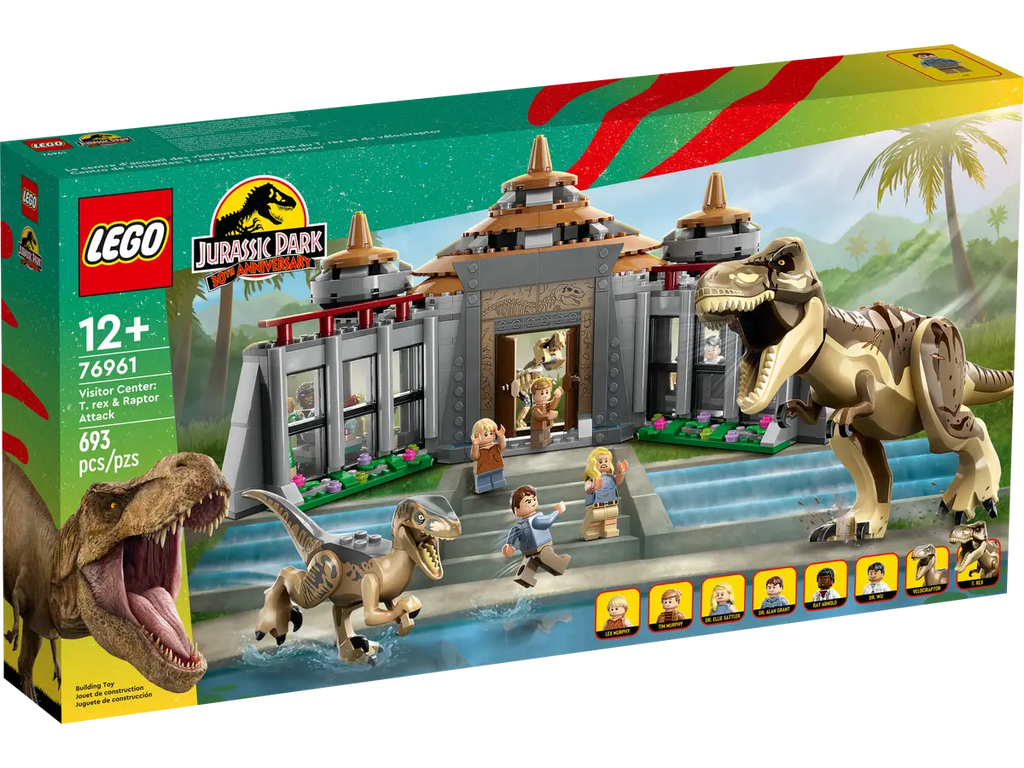 Visitor Center: T. rex & Raptor Attack - LEGO Jurassic Park Set (76961)