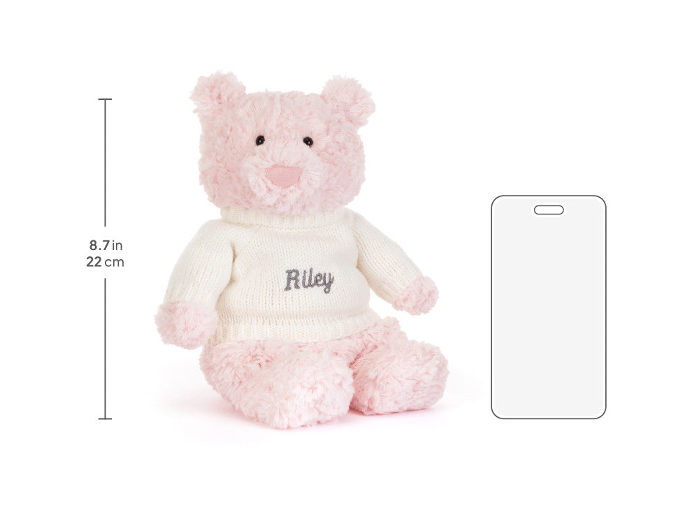 Leola Bear with Personalized Cream Jumper