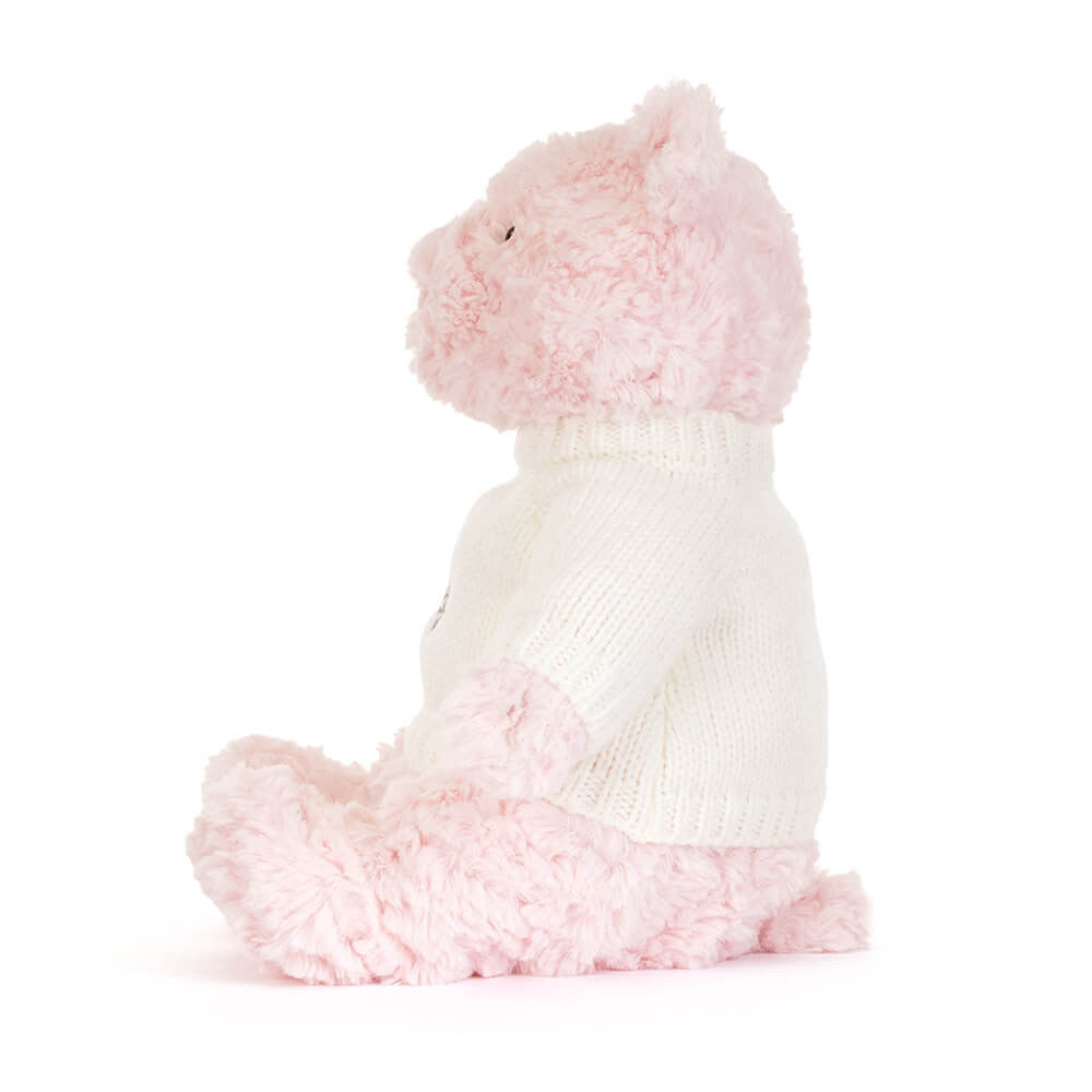 Leola Bear with Personalized Cream Jumper