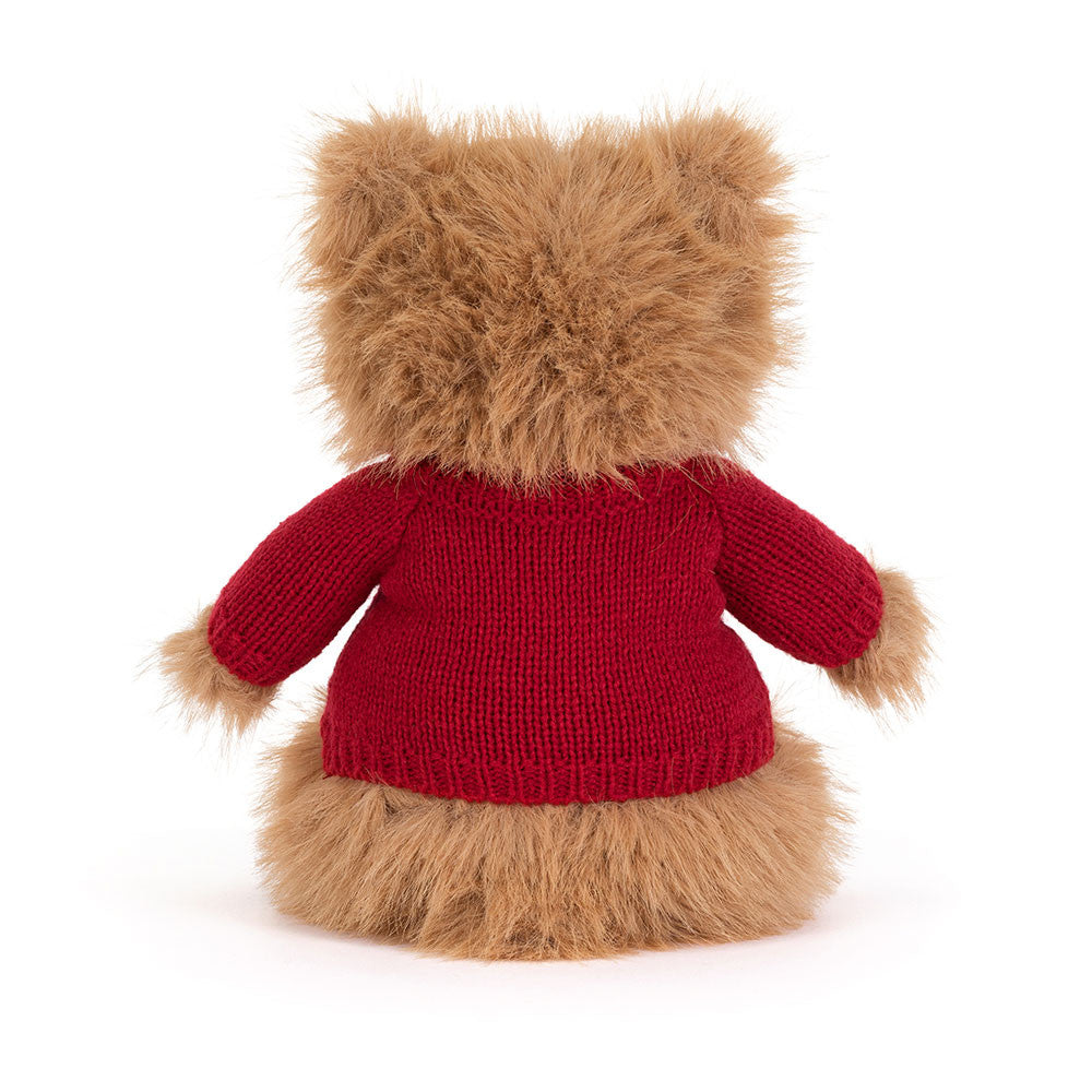 Bartholomew Bear Bouffant with Personalized Red Jumper