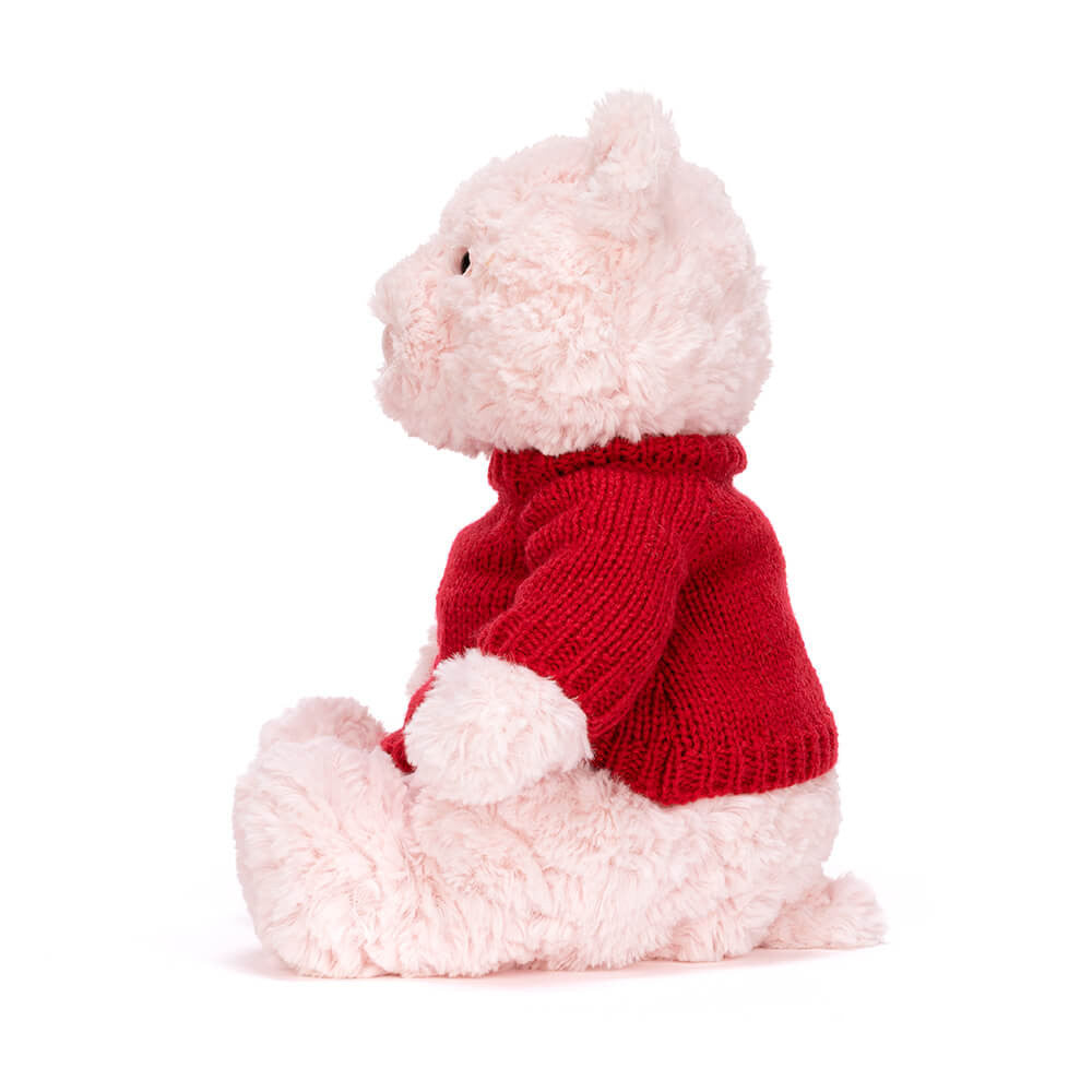 Leola Bear with Personalized Red Jumper