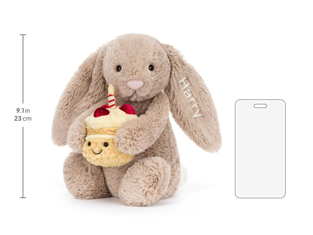 Personalized Bashful Beige Bunny 'Birthday'