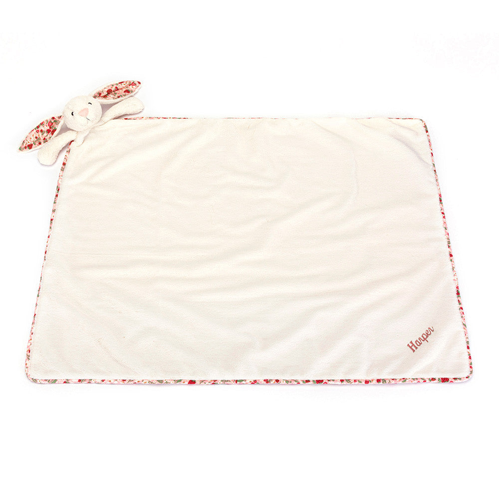 Personalized Blossom Cream Bunny 'Berry' Blankie