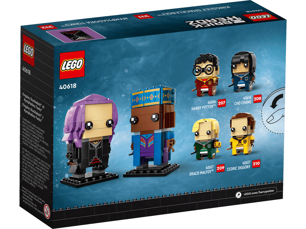 LEGO Harry Potter Kingsley Shacklebolt and Nymphadora Tonks BrickHeadz Set (40618)